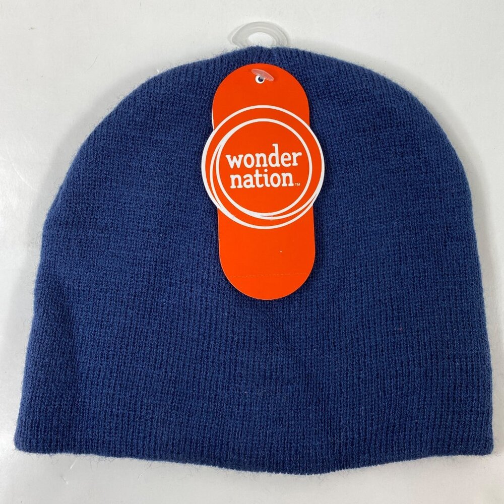 Wonder Nation Toddlers Blue Knit Beanie One Size